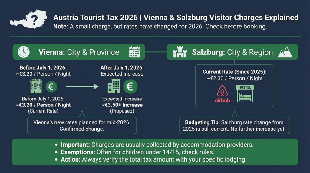 Tourist Tax in Austria 2026 | Vienna & Salzburg Visitor Charges Explained