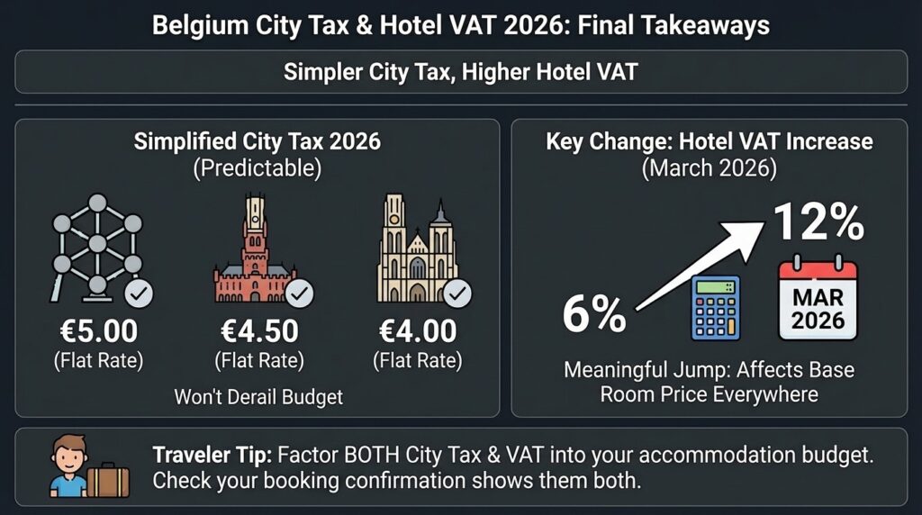 Belgium City Tax and hotels vat 2026 | final takeaways