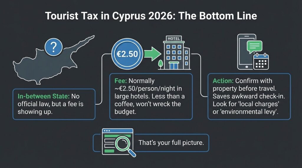 Tourist tax in cyprus 2026: The bottom line