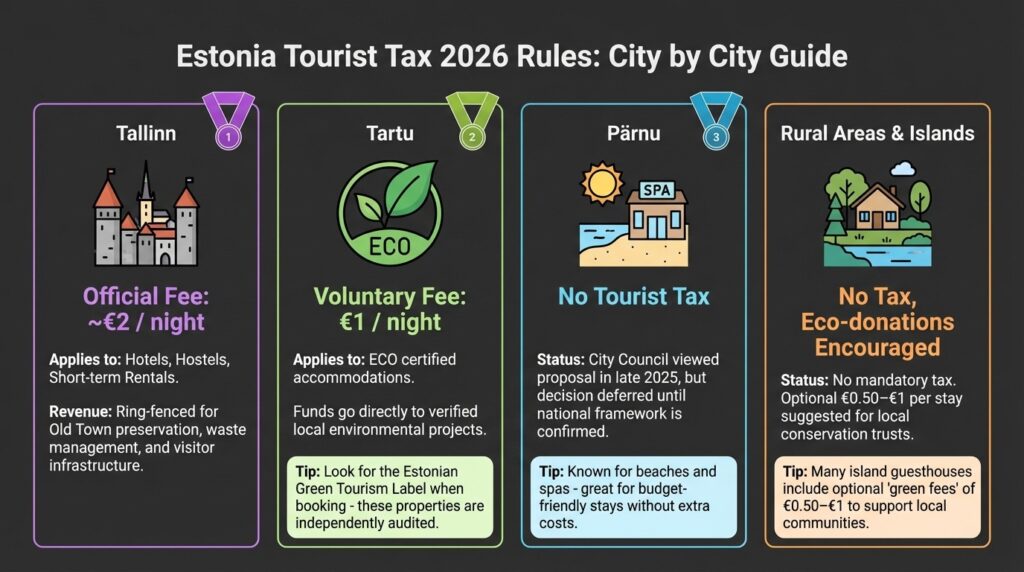 Estonia Tourist Tax 2026 | City by City Guide
