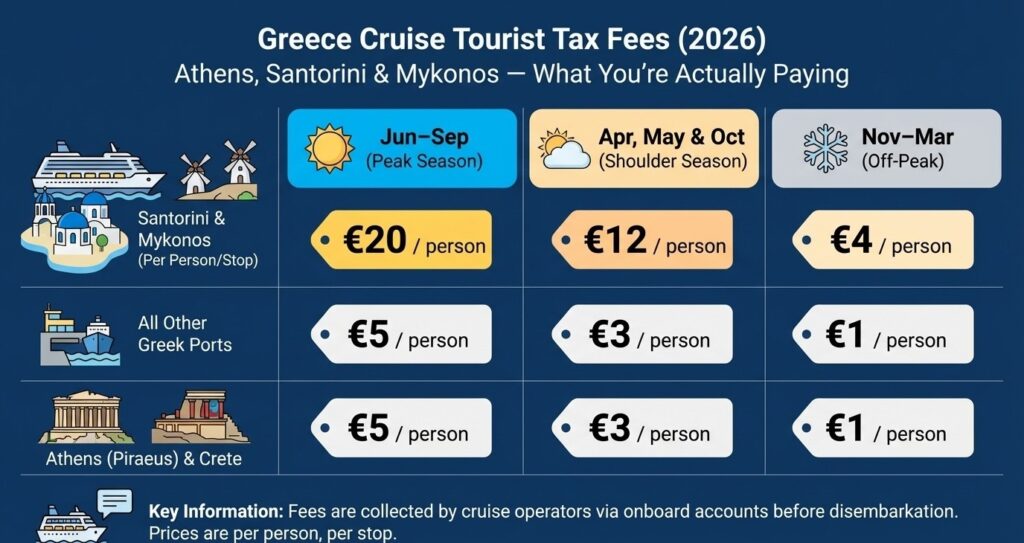 greece cruise tourist tax fee 2026