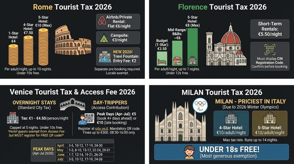 Tourist Tax in Italy 2026 | Venice, Rome & Florence Visitor Fees Explained
