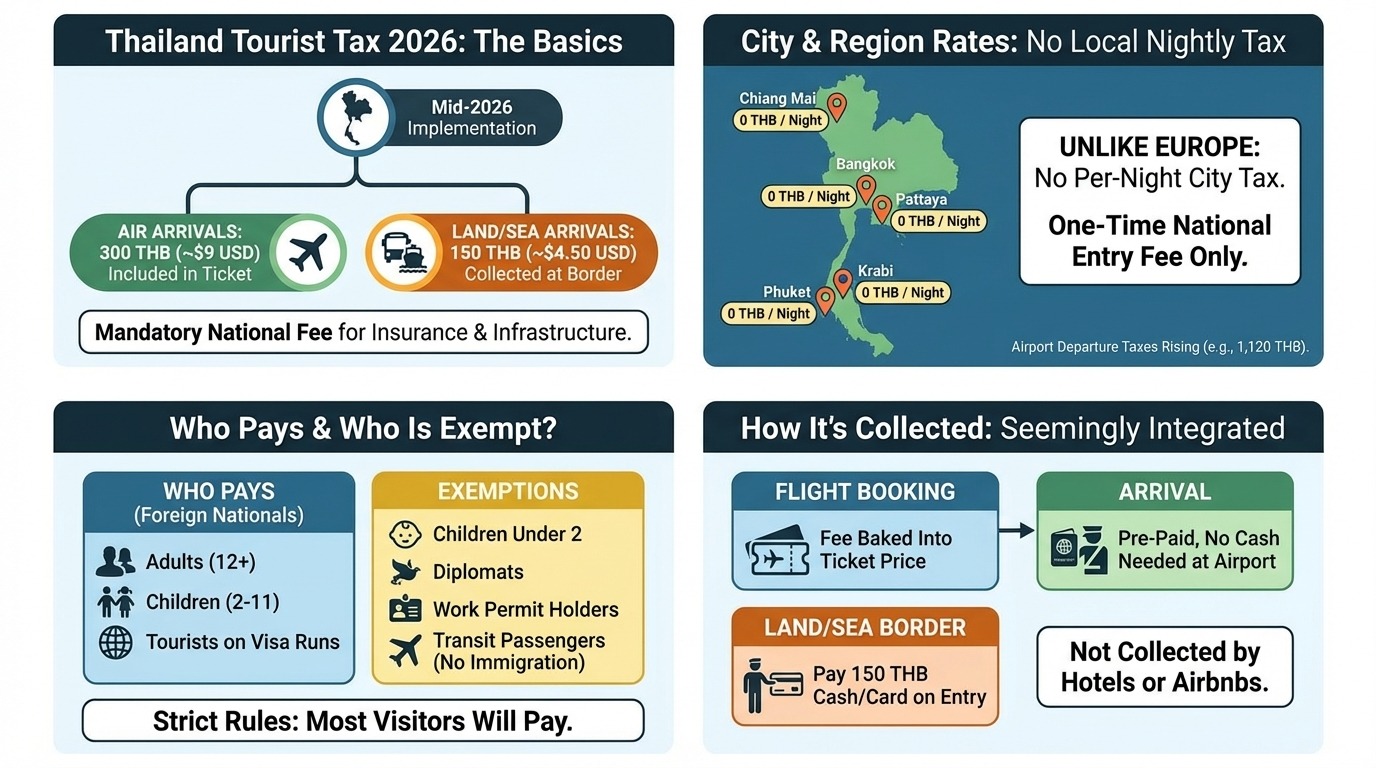Thailand Tourist Tax 2026 | Bangkok, Phuket & Chiang Mai Fees