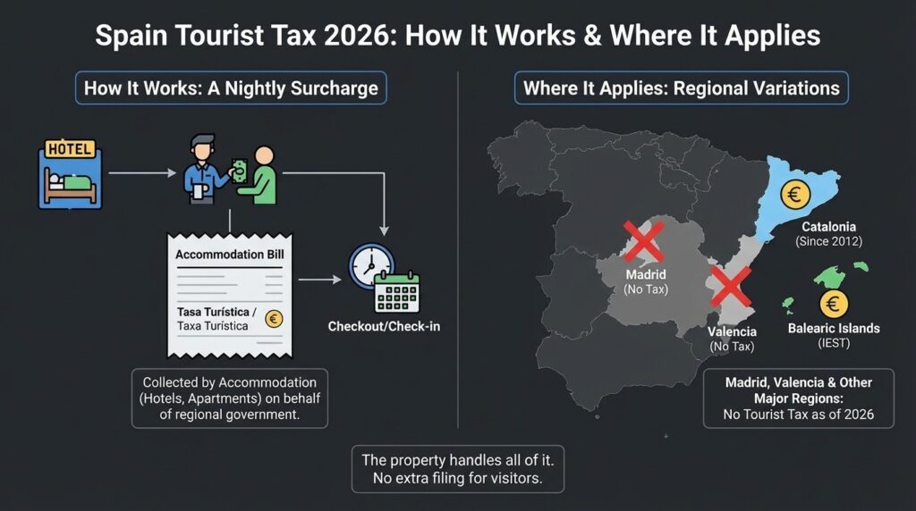 Spain Tourist Tax 2026 | how it works and whereit applies